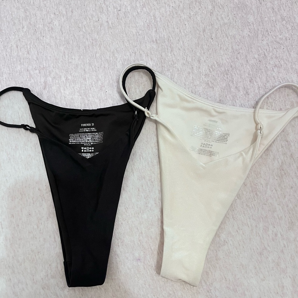Forever 21 Black and White Bikini Set